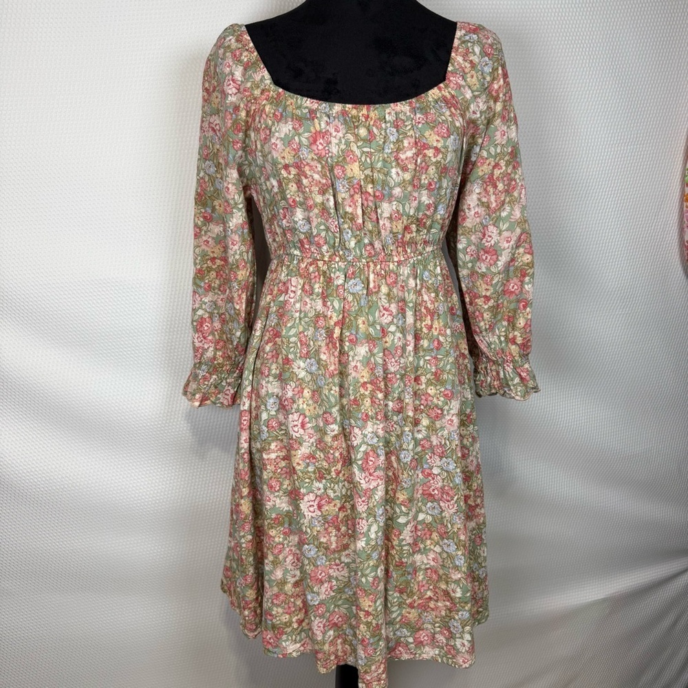 First Love By Lovelyn Off The Shoulder Short Dress Medium Floral Elastic Waist
